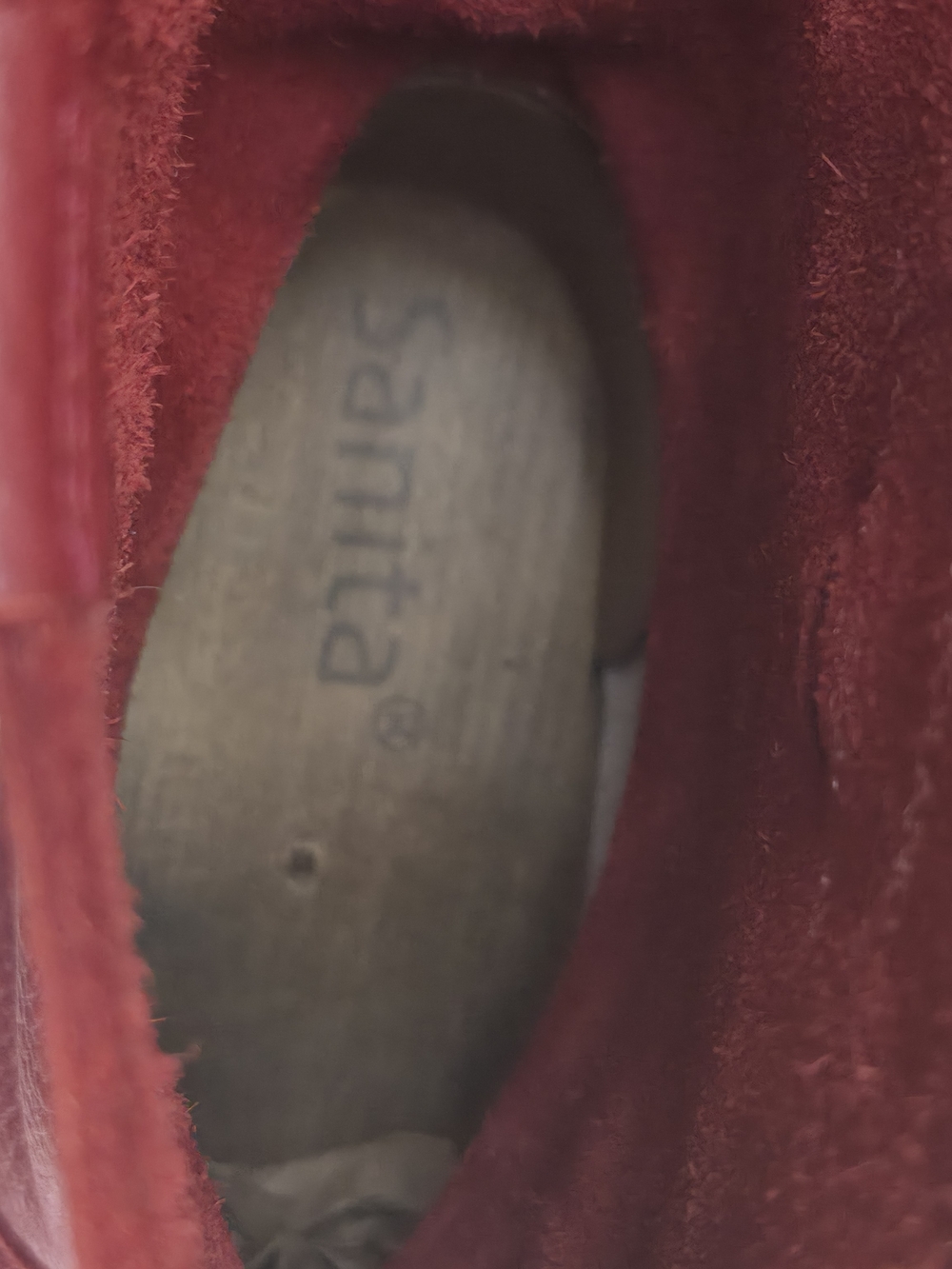 Sanita Red Pebbled Leather Clog Boots Metal Toe Cap Wooden Base Europe 41 US 8M - Picture 7 of 10